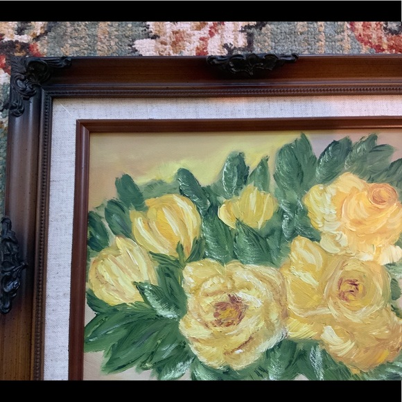 ✨SOLD✨Vintage Floral Original Oil Painting - Picture 3 of 8